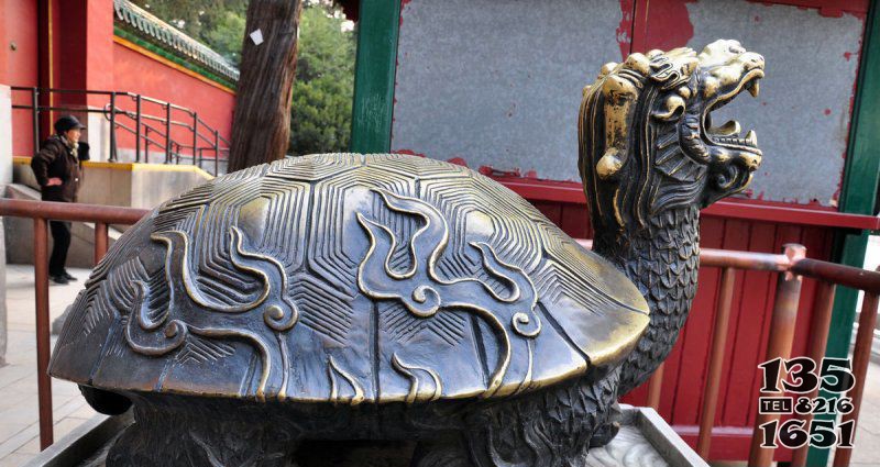 鑄銅龍龜神獸銅雕 龍龜?shù)袼軋@林平陰奎文槐蔭圖片