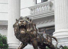 銅雕獅子 