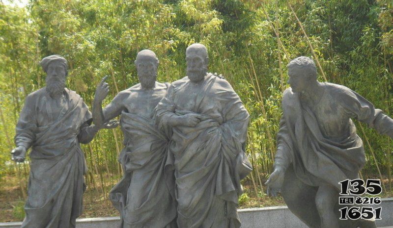 公園西方名人人物銅雕 名人雕塑作品文化人李小龍案例圖片