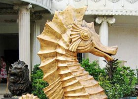 公園噴水海馬銅雕 海馬雕塑?chē)娙频晷^(qū)園林