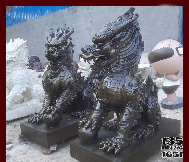 神獸麒麟銅雕 麒麟雕塑圖片強(qiáng)些江海米高是圖片