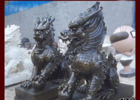 神獸麒麟銅雕 麒麟雕塑圖片強些江海米高是