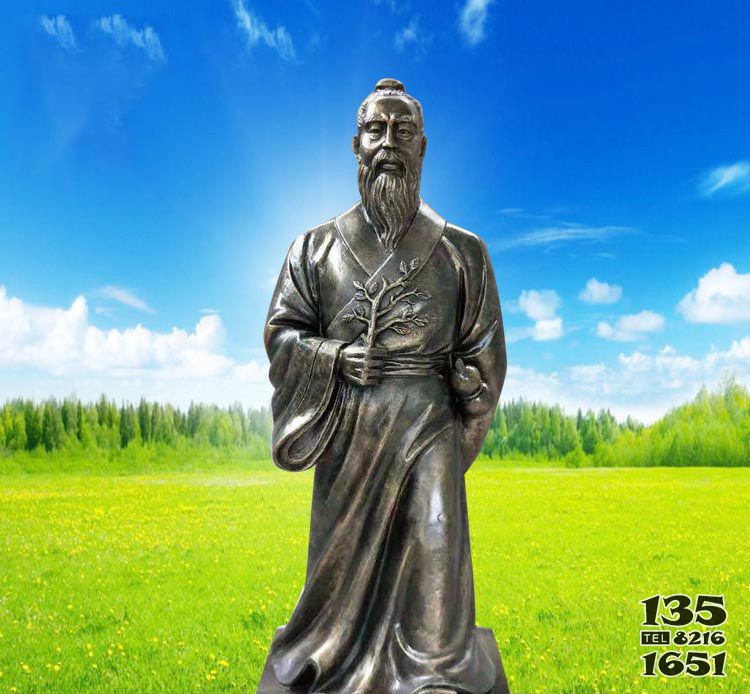 古代名醫(yī)孫思邈立式銅雕 孫思邈雕塑圖片價(jià)值工藝品廠商圖片