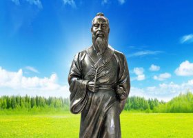 古代名醫(yī)孫思邈立式銅雕 孫思邈雕塑圖片價值工藝品廠商