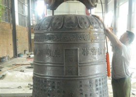 鑄銅鐘寺廟銅雕 銅鐘雕塑銅雕圖案景區(qū)佛堂