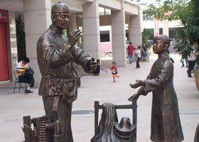 步行街人物景觀小品銅雕 
