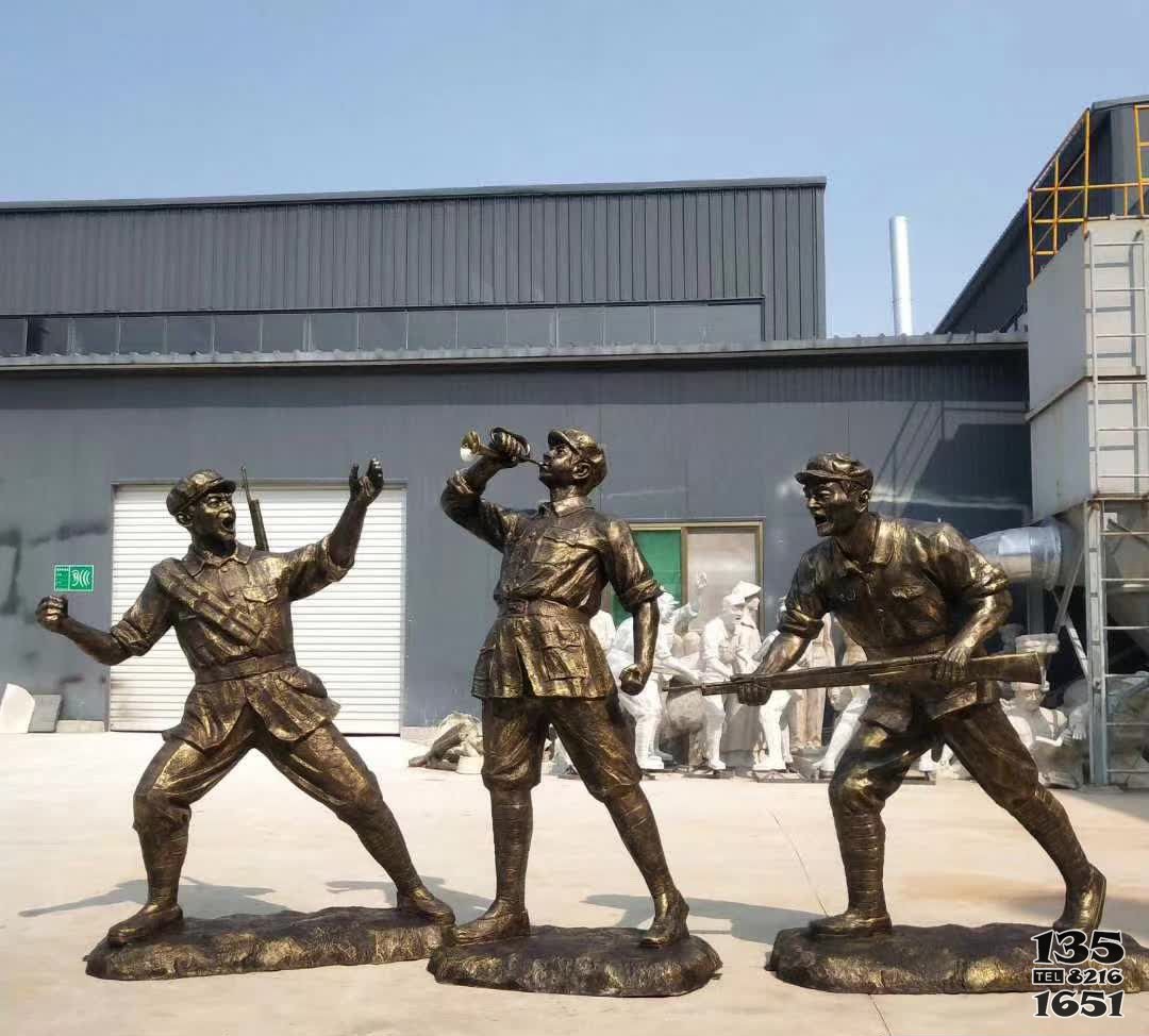 八路軍主題銅雕 (4) 八路軍雕塑浮雕公園地址電話圖片