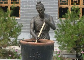 釀酒古代人物銅雕 釀酒雕塑銅雕酒文化傳統(tǒng)浮雕