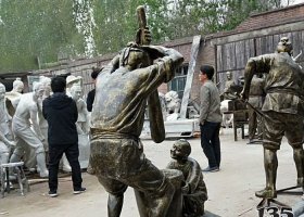 民俗打糍粑人物銅雕 打糍粑雕塑糍粑名稱(chēng)大容量安打