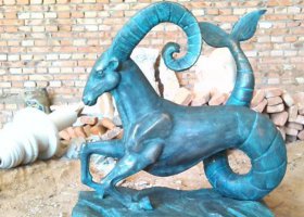 十二星座摩羯座青銅景觀雕塑 景觀雕塑廠家全國(guó)雕塑品畫法