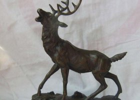 室內(nèi)銅雕鹿雕塑仿真動物雕塑擺件直銷 