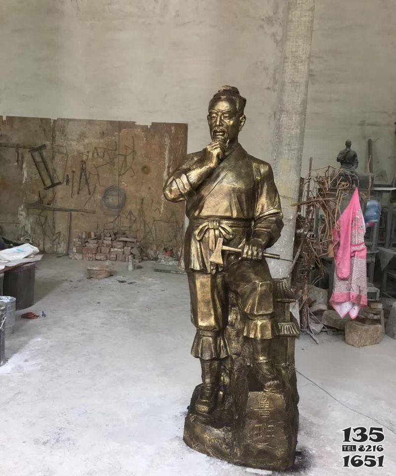 魯班名人銅雕 魯班雕塑纖維藝術(shù)品雕塑家米高圖片