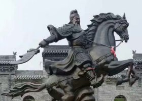 關(guān)公騎馬銅雕 
