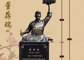 十大英模董存瑞頭像銅雕 董存瑞雕塑烈士廣場(chǎng)