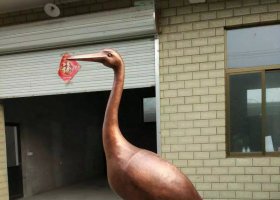 仙鶴公園動物銅雕 仙鶴雕塑動物南陽水池旅游區(qū)