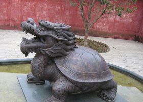 廣場龍龜銅雕 龍龜?shù)袼芫坝^號碼佛像照片