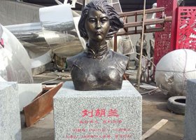 劉胡蘭公園人物銅雕 劉胡蘭雕塑圖片題材陵園八路