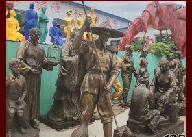 公園漁翁和鸕鶿銅雕