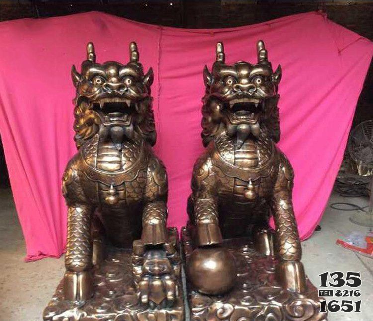 公司匯豐獅子銅雕塑擺件 圖片