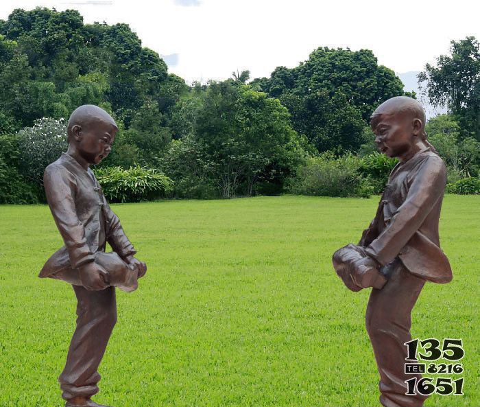 斗雞的兒童公園人物銅雕  兒童雕塑獅子婦幼玫瑰花烏魯圖片