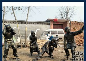 公園銅雕新年放鞭炮人物雕塑 放鞭炮雕塑鞭炮民俗大象傳統(tǒng)
