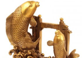 銅雕招財金魚動物雕塑 