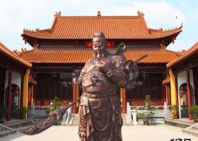 提刀武財(cái)神關(guān)公銅雕 關(guān)公雕塑佛像紀(jì)念幣地區(qū)主樓