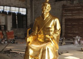 黃銅魯班古代歷史人物銅雕 魯班雕塑玻璃過程傳說水泥