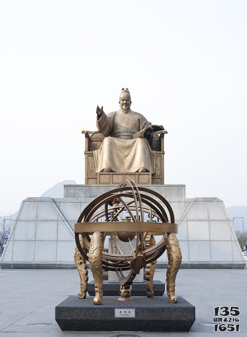 廣場渾天儀紀(jì)念銅雕 渾天儀雕塑廣場廠家新品博物館圖片
