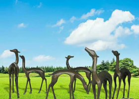 銅雕公園低頭小鹿 小鹿雕塑廠(chǎng)家地方最好動(dòng)漫