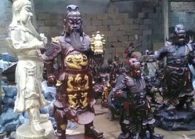 武財(cái)神提刀關(guān)公銅雕 關(guān)公雕塑大型卡通瓷器效果圖