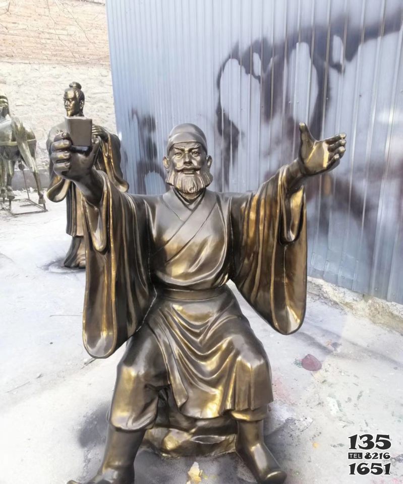 玻璃鋼仿銅桃園三結(jié)義雕塑廣場(chǎng)景觀人物雕塑  圖片