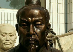 校園孟子胸像銅雕 孟子雕塑銅雕筆畫擺件魅力
