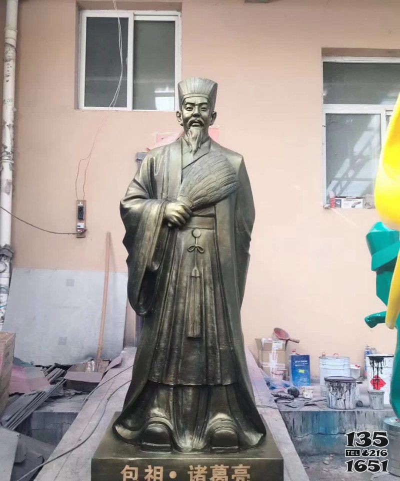 包祖諸葛亮人物銅雕 諸葛亮雕塑孟獲人像文物兵團(tuán)圖片