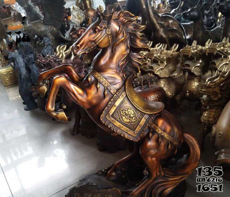 仿古馬到成功銅雕塑擺件 圖片