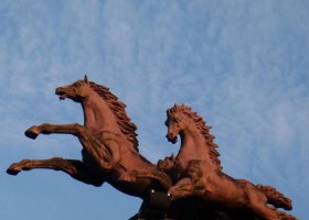 定做銅雕動(dòng)物生肖馬騰躍馬雕像城市雕塑 生肖馬雕塑鑄銅造型任哲的韓美林