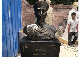 校園古代名人林則徐頭像銅雕 林則徐雕塑公園繪畫壁紙基地