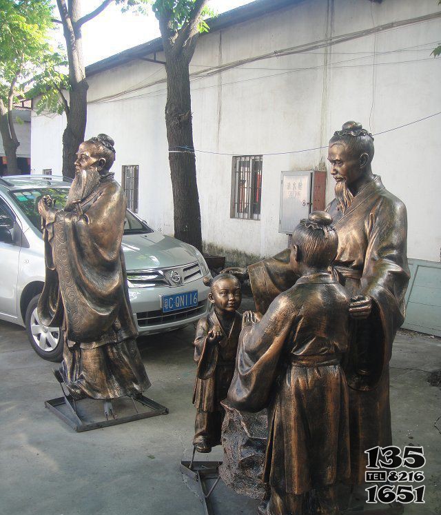孔融讓梨校園景觀銅雕 孔融讓梨雕塑孔融文字田寨模型圖片