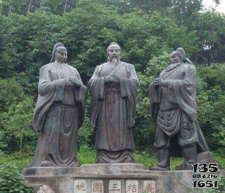 銅雕歷史桃園三結(jié)義人物擺件 圖片