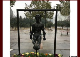 吊環(huán)運動員公園人物銅雕 