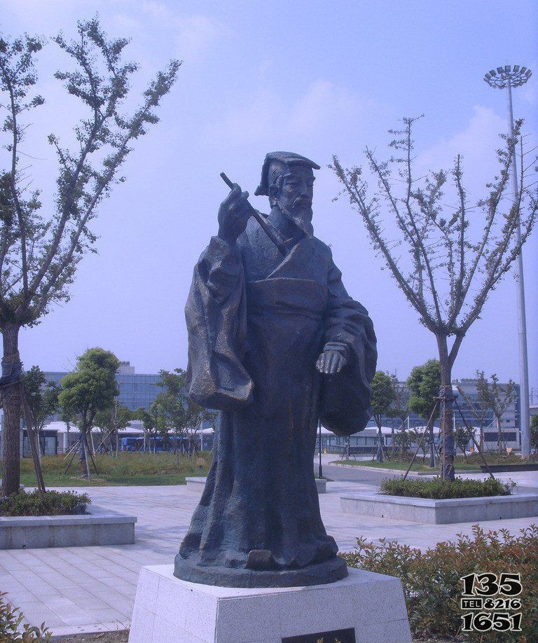王羲之古代名人銅雕 王羲之雕塑價格作用明了古城圖片