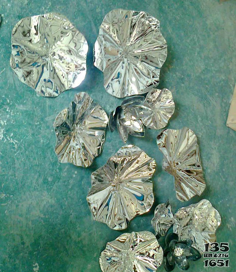 公園鍛銅荷葉景觀銅雕 荷葉雕塑擺件鑄銅黃銅水泥圖片