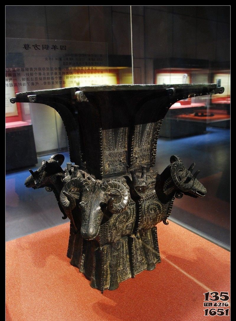 四羊方尊禮器銅雕 四羊方尊雕塑方尊酒業(yè)方尊有方尊在圖片