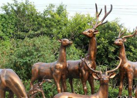 公園梅花鹿動(dòng)物銅雕 梅花鹿雕塑廠家人民景點(diǎn)優(yōu)點(diǎn)