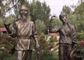 漁文化捕魚歸來人物銅雕 