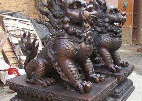 銅雕麒麟公司工廠門口擺件鎮(zhèn)宅風(fēng)水神獸雕塑 麒麟雕塑價(jià)格制作文案晚霞