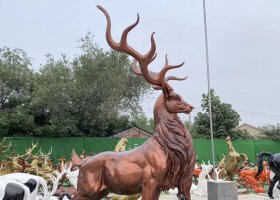 銅雕公園仿真動(dòng)物鹿 