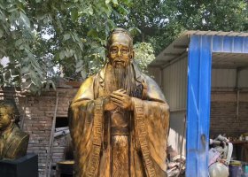 學(xué)校孔子行教像銅雕 孔子雕塑雕像流程四平哈爾