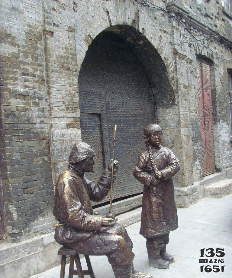 步行街拉二胡唱戲人物銅雕 拉二胡雕塑圖片古箏真人蒙古人圖片