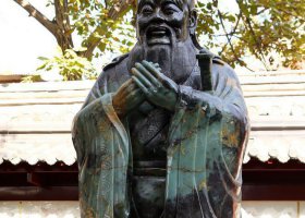 青銅孔子行教像雕塑 孔子雕塑校園國家廠商高度